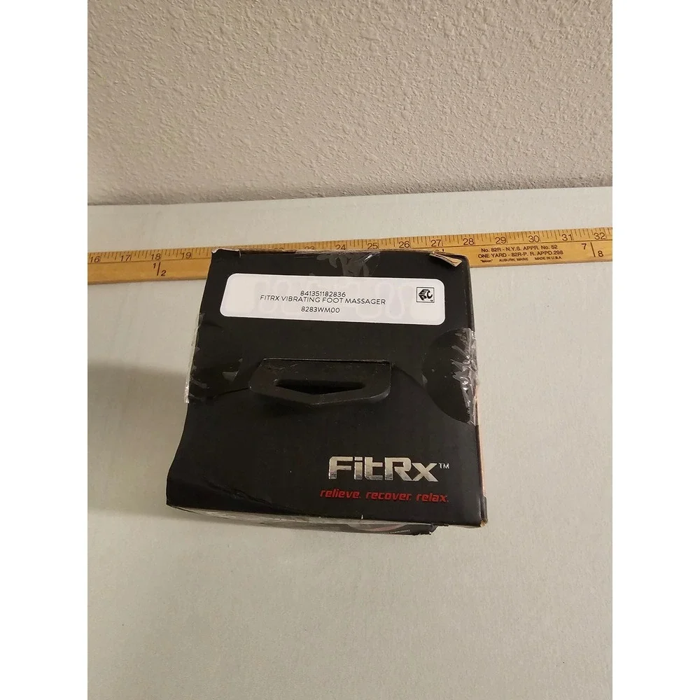 FitRx Vibrating Foot Massager Black Textured Nodes Trigger Point Relief